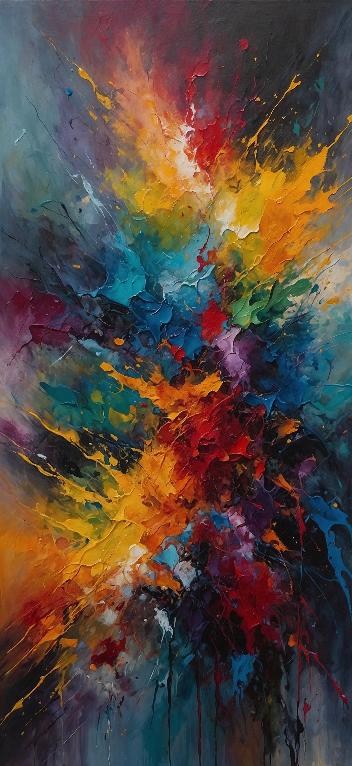 Abstract Oil Painting iPhone Wallpaper
