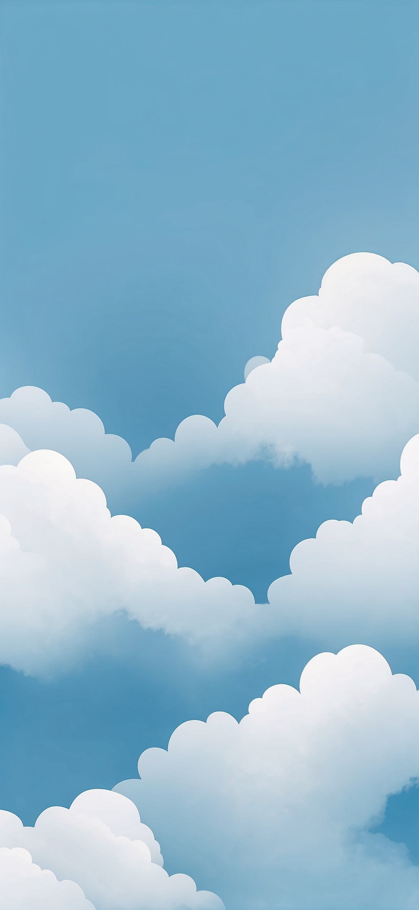 Simple Blue Sky & Clouds Free iPhone Wallpaper