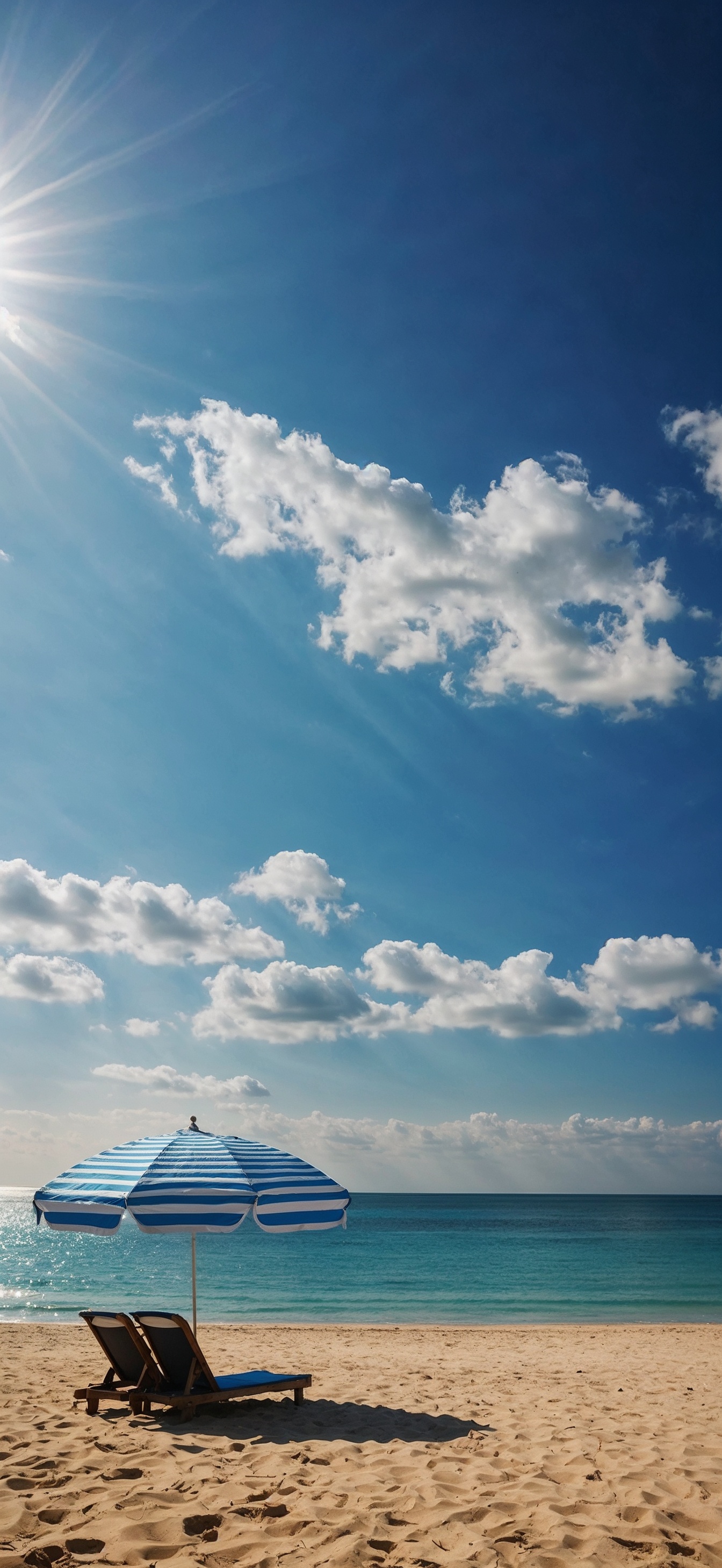Calm Sunny Beach iPhone Wallpaper