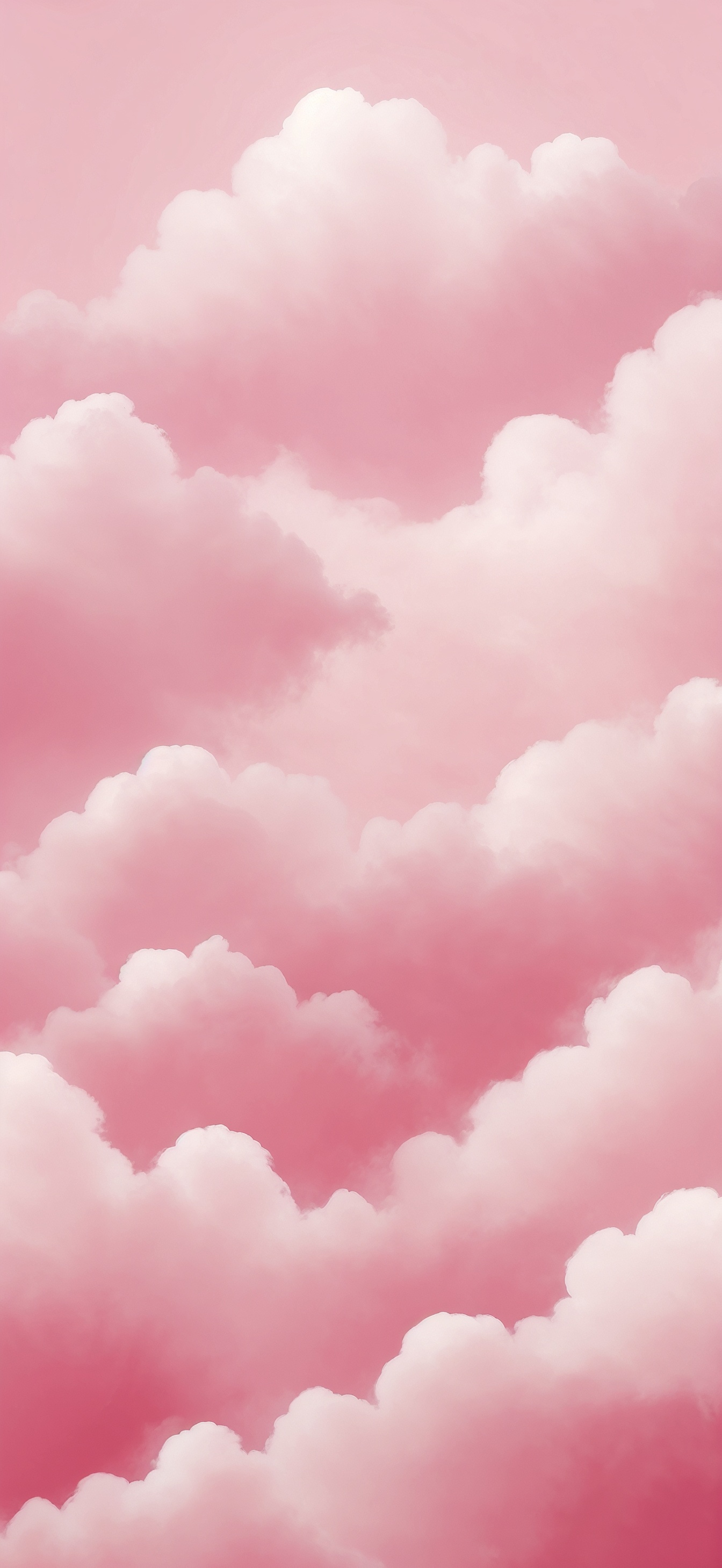 Simple Pink Sky & Clouds Free iPhone Wallpaper